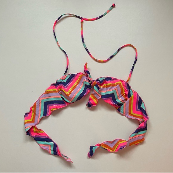 💚3/$15💚 VICTORIA SECRET | Small| Rainbow Halter Tube Bikini Top | Swim - Picture 2 of 8